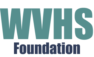 WVHS LOGO with WVHS in green and foundation in pale white color